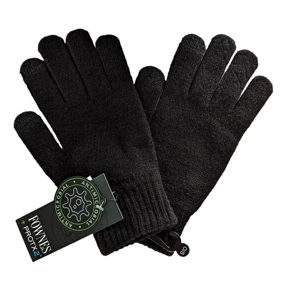 Black Touch Screen Gloves Tech Antimicrobial Protx2 by Fownes - Picture 1 of 10